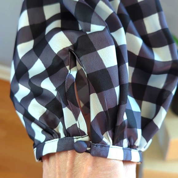 Banana Republic Long Sleeve Off Shoulder Plaid Tunic Top - Size XS - Picture 6 of 10